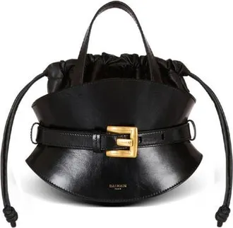 Balmain Shuffle Mini bag in calfskin leather in Black at Nordstrom