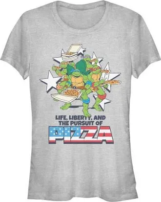 Teenage Mutant Ninja Turtles Juniors Teenage Mutant Ninja Turtles Liberty and the Pursuit of Pizza T Shirt in Athletic Heather at Nordstrom, Size Xx-Large