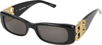 Balenciaga Dynasty Rectangle Zonnebrillen - Dames - Zonnebrillen - Zwart - 51 MM - Accessoires