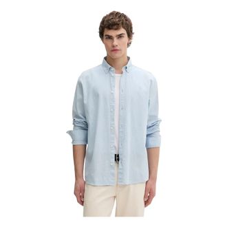 Les Deux Button-down Shirt - Heren - Casual Overhemden - Blauw - M - Katoen - Overhemden