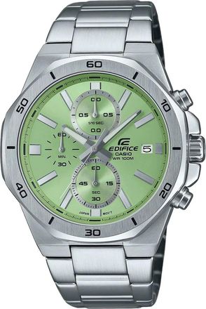 Casio Edifice Mens Silver Watch EFV-640D-3AVUEF Stainless Steel - One Size
