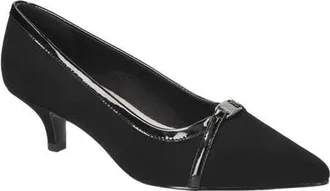 Easy Street Zayn Kitten Heel Pump in Black Lamy at Nordstrom, Size 9.5