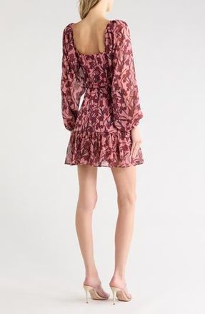 Hutch Dahlia Long Sleeve Fit & Flare Dress in Rosewater Vintage Floral at Nordstrom Rack, Size 00