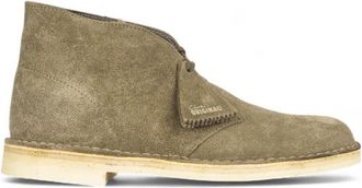 Clarks Woestijnlaars Su&egrave;de Rubberen Zool - Heren - Veterlaarzen - Groen - 41 1/2 EU - Su&egrave;de - Schoenen