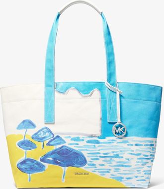 Michael Kors X Christina Zimpel Large Cotton Canvas Tote Bag