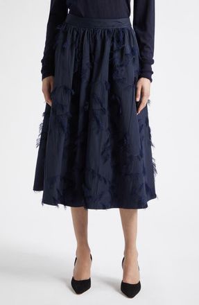 Jason Wu Fil Coup&eacute; Midi Skirt in Ultra Navy at Nordstrom, Size 10
