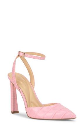 Jessica Simpson Ocanna Ankle Strap Pointed Toe Pump in Pink Sugar at Nordstrom, Size 6.5