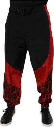 Dolce & Gabbana Leopard Print Track Pants - Heren - Sweatpants - Veelkleurig - L - Nylon - Broeken