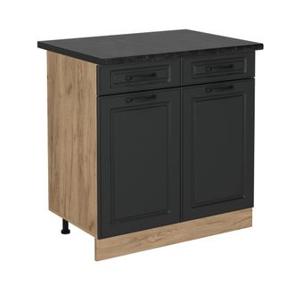 Vicco Mueble Bajo De Cocina R-line, Antracita Casa De Campo, 80 Cm, Et Antracita