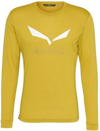 Salewa Solidlogo Dry L/S Tee Longsleeve f&uuml;r Herren | gelb