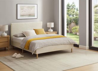 HOME AFFAIRE Polsterbett »Armandine inkl. Lattenrost« Kopfteil mit Cordbezug, erhältlich in den Breiten 140cm & 180cm