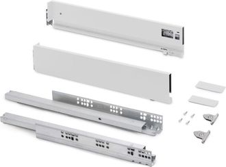 Emuca Emuca Caj&oacute;n Exterior Vertex Con Regulaci&oacute;n 3d De Altura 93mm, 40kg, Profundidad 350mm, Acero, Pintado Blanco