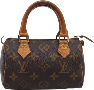 Louis Vuitton Speedy Mini Hl Monogram Canvas Brown Canvas Handbag (Pre-Owned)