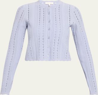 LoveShackFancy Peridot Pointelle Cardigan