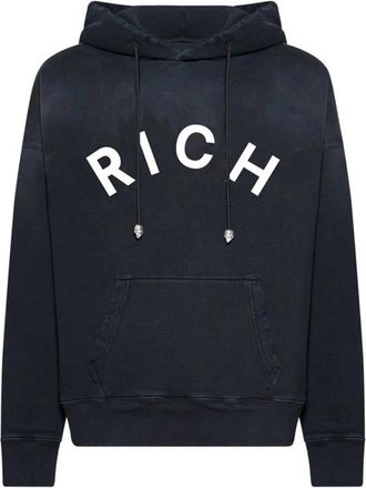 John Richmond Logo Hoodie - Heren - Hoodies - Zwart - XL - Katoen - Hoodies & sweatvesten