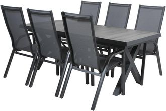 ED&Egrave;N JARD&Iacute; Conjunto de mesas y sillas apilables mesa extensible 202-264