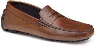 Johnston & Murphy Dayton Driving Penny Loafer in Brown Italian Calfskin at Nordstrom Rack, Size 9