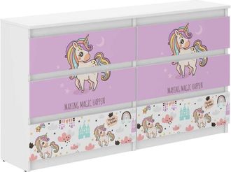 OEM C&oacute;moda Infantil R-140 Unicornio Rosa