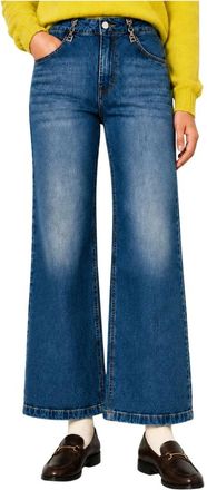 Kocca Dames, Jeans, Blauw, Maat: S Katoen