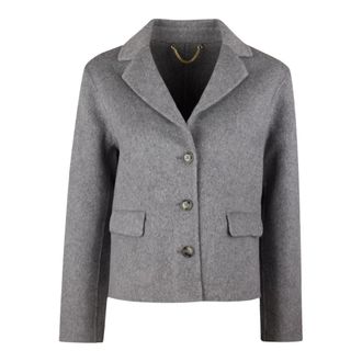 Stenstr&ouml;ms Korte Woljas - Dames - Blazers - Grijs - S - Wol - Jassen