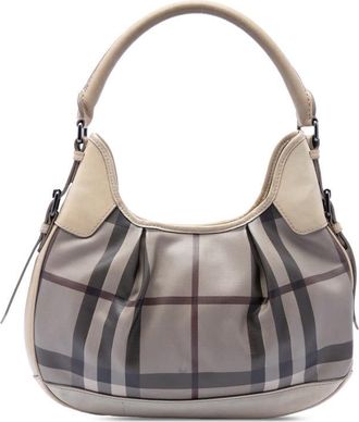 Burberry Pre-owned Burberry Smoke Check Coated Canvas Brooklyn Hobo Ladies OOZRZQV3IMTS022B