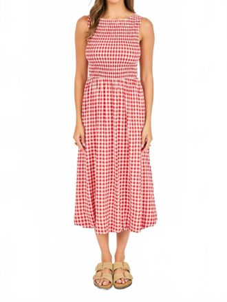 Sadie & Sage Apple Butter Midi Dress In Red/ivory