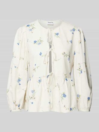 Jake*s Casual Regular Fit Bluse aus Leinen-Viskose-Mix in Ecru, Gr&ouml;&szlig;e 44