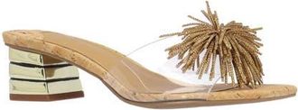 J. Rene&eacute; Ozara Slide Sandal in Clear/Natural/Gold at Nordstrom, Size 10.5