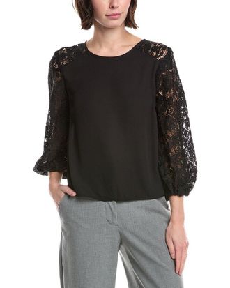 Vince Camuto Lace-Sleeve Blouse