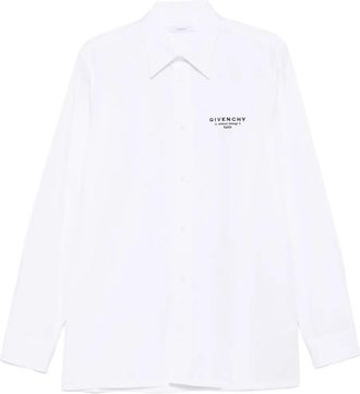 Givenchy Classic Fit Shirt With Logo Print