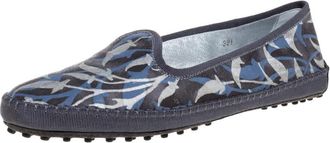 Tod's Tods Multicolor Floral Printed Canvas Gommino Smoking Slippers