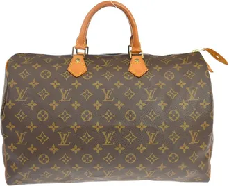 Louis Vuitton Speedy Handbag Monogram Canvas Brown Canvas Handbag (Pre-Owned)