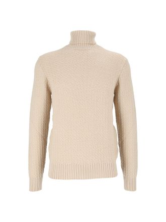 Circolo 1901 Textured Ribbed Wool Turtleneck Sweater