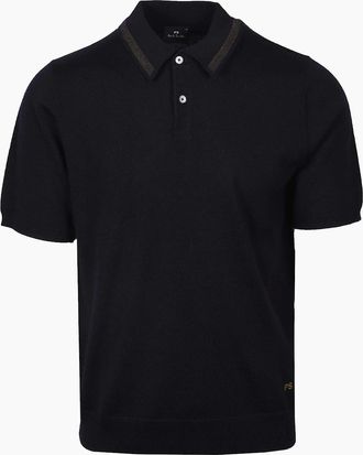 Paul Smith Mens PAUL SMITH MERINO SWEATER SS POLO NAVY - Size: 44