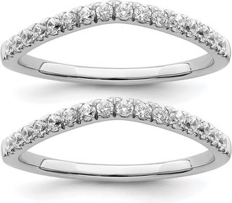 Diamond2Deal 14k White Gold Lab Grown Diamond Wedding Band Ring 1/2Ct Clarity- VS Color- G-H
