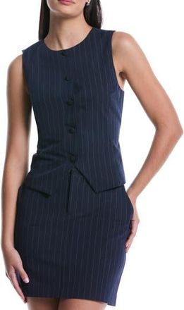 Shelli Segal Pinstripe Vest in Peacoat at Nordstrom Rack, Size X-Large