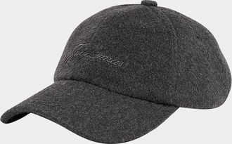 Jacquemus Mens Wool Logo Baseball Cap