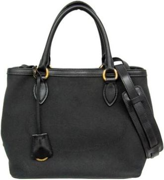 Prada Pre-owned Leather prada-bags - Dames - Vintage Handtas - Zwart - ONE Size - Leer - Vintage