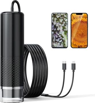 OEM Microscopio Digital Usb, Endoscopio Port&aacute;til De Mano Con Aumento De 50x A 1600x Y 8 Led Para Android (usb-c), Iphone Y Ipad