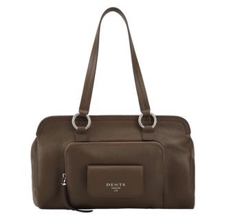 Dents Womens Haworth Leather Shoulder Bag - Green - One Size