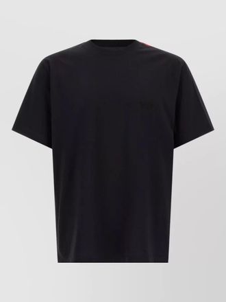 Yohji Yamamoto cotton t shirt contrast stripe crew neck