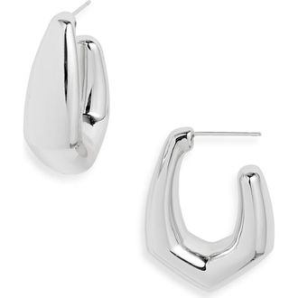 Kendra Scott Small Kaia Hoop Earrings in Silver at Nordstrom