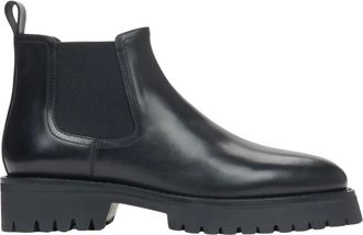 Estro & Luminara Schoenen, Dames, Zwart, 38 EU, Leer, Low-Top Chelsea Boots
