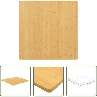 vidaXL Tavolo in bamb&ugrave; - Piano del Tavolo 80x80x1,5 cm in Bamb&ugrave;