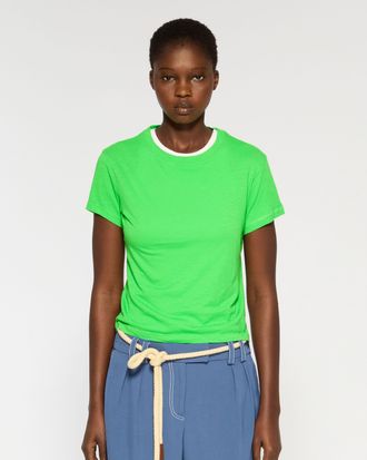 Serena Bute Cotton Short Sleeve T-Shirt - Classic Green