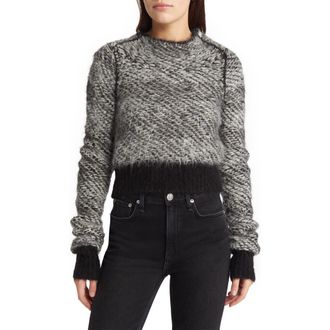 Rag & Bone Edith Houndstooth Jacquard Mock Neck Sweater in Blackmult at Nordstrom Rack, Size X-Small