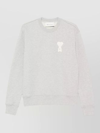 Ami ribbed-cuff crew-neck sweatshirt