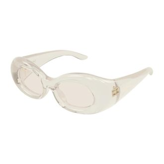 Saint Laurent Ovale Zonnebril - Dames - Accessoires - Grijs - Maat: 54 MM Nylon