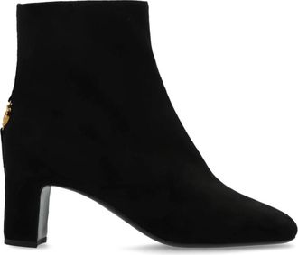 Dolce & Gabbana Su&egrave;de enkellaarzen - Dames - Laarzen met Hak - Zwart - 40 EU - Su&egrave;de - Schoenen