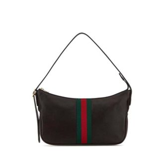 Gucci Dark Brown Leather Small Lunetta Shoulder Bag Joybrownvrv Borse A Mano